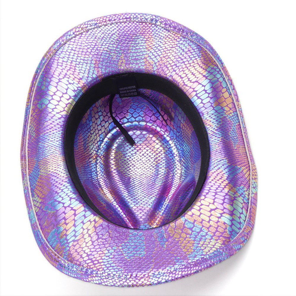 Sombrero vaquero occidental para hombre retro con lentejuelas para fiesta y baile