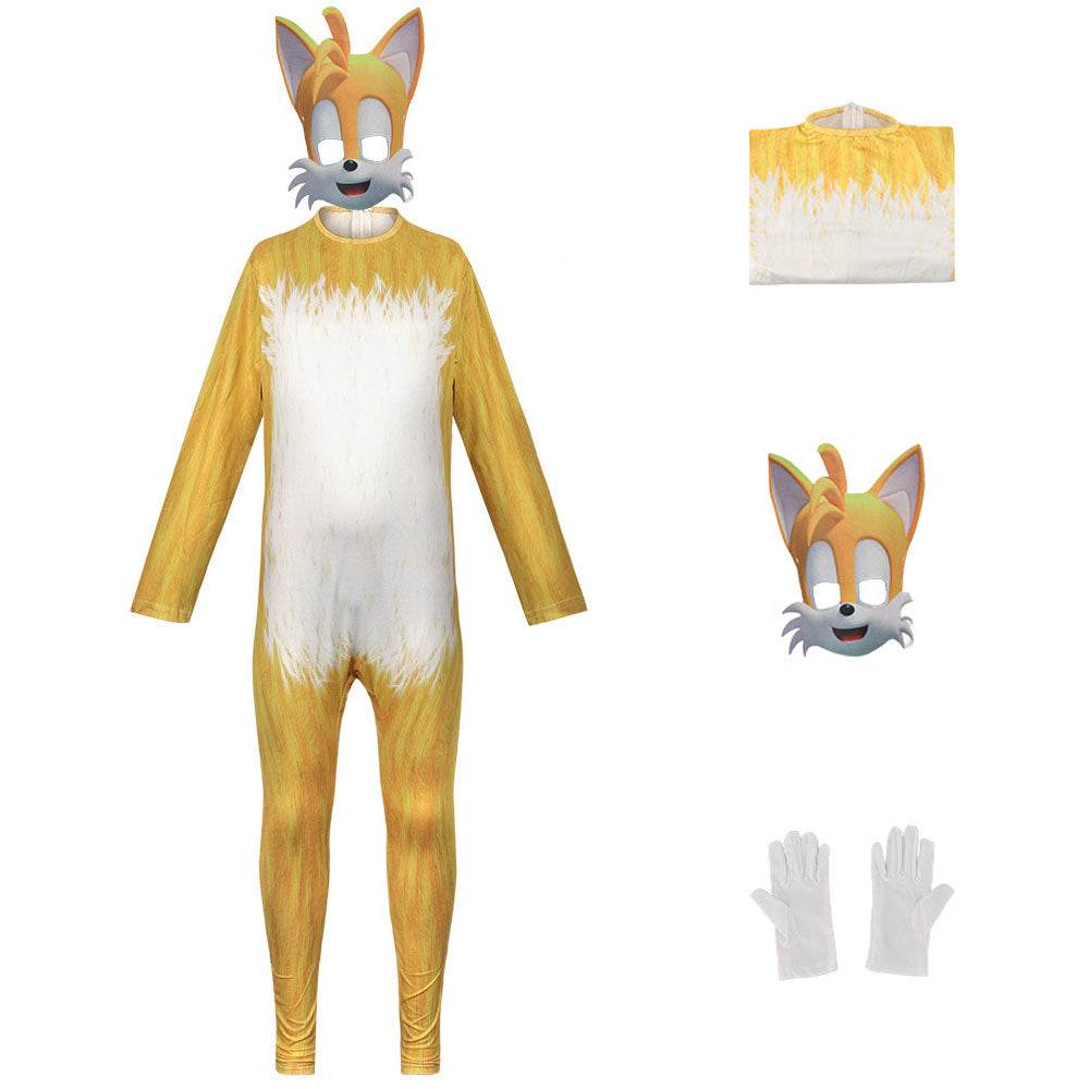 Sonic the Hedgehog Cosplay Costume Jumpsuit Kids Party Carnival - Ecosfun