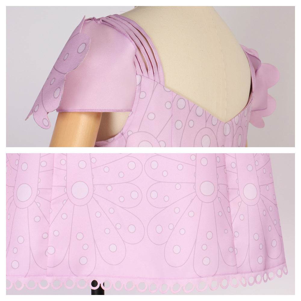 Wicked Glinda Women Pink Short Dress Outfit Carnival Cosplay Costume - Ecosfun
