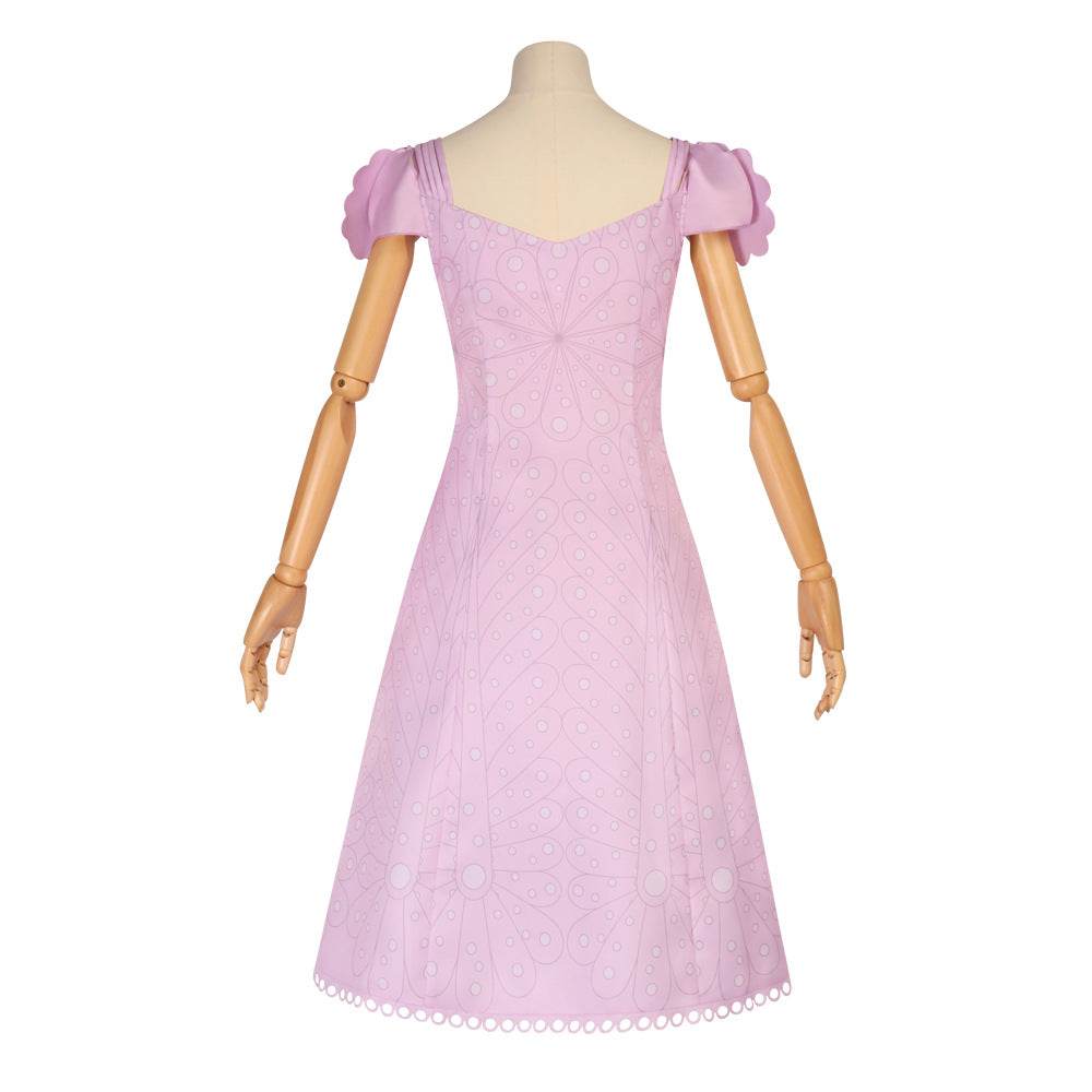 Wicked Glinda Women Pink Short Dress Outfit Carnival Cosplay Costume - Ecosfun