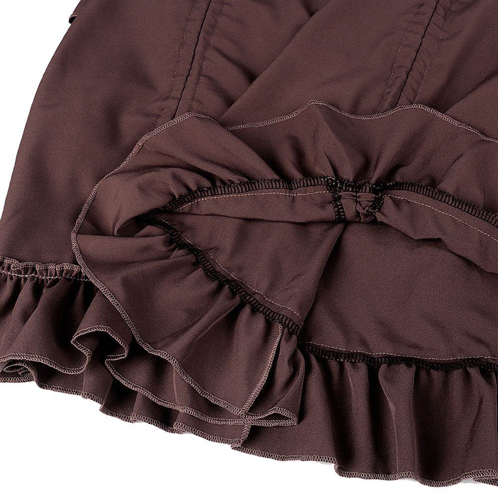 Medieval Women's Retro Style Drawstring Waist Dance Skirt Dress - Ecosfun