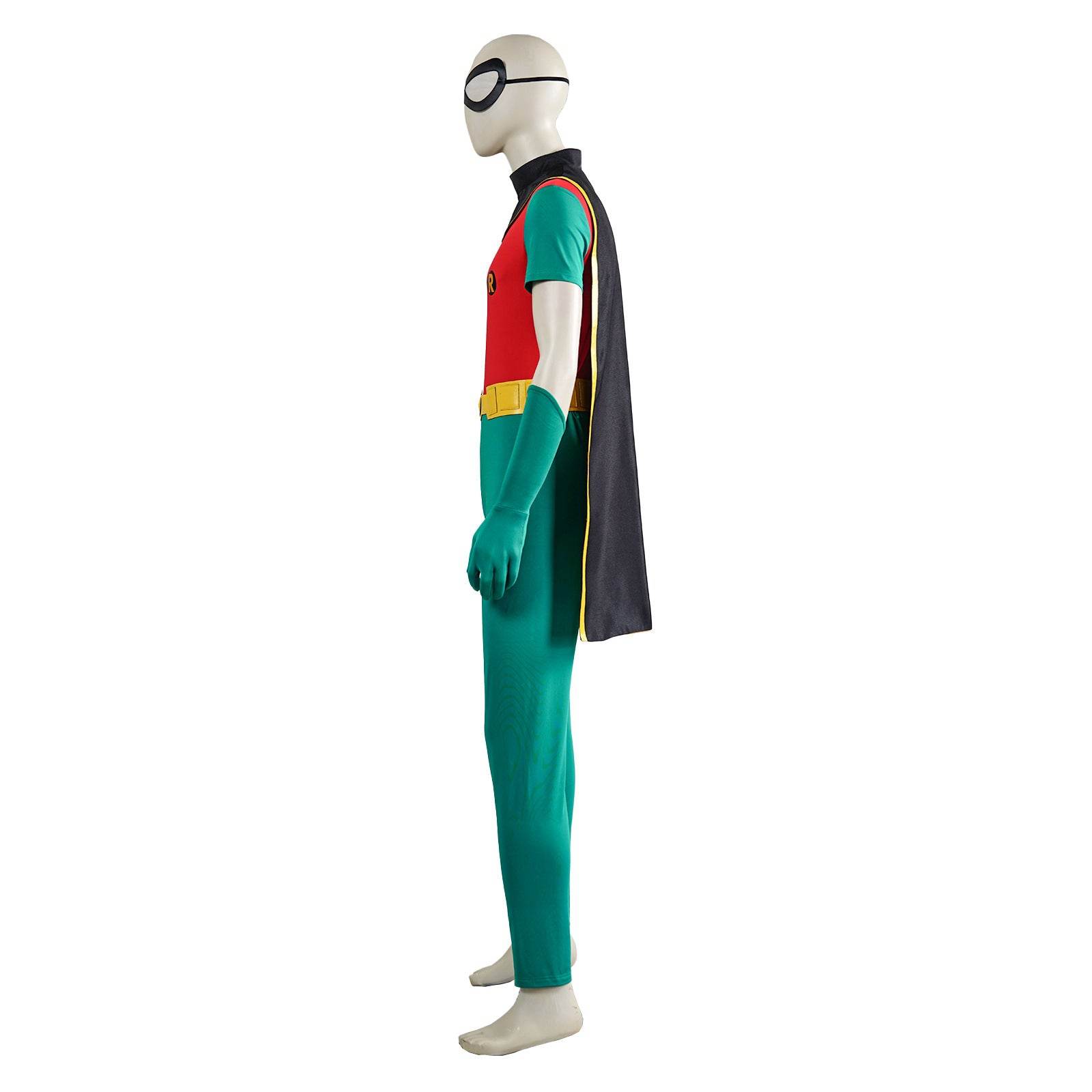 Teen Titans Robin Costume Super Hero Halloween For Adult Full Set With Cape - Ecosfun