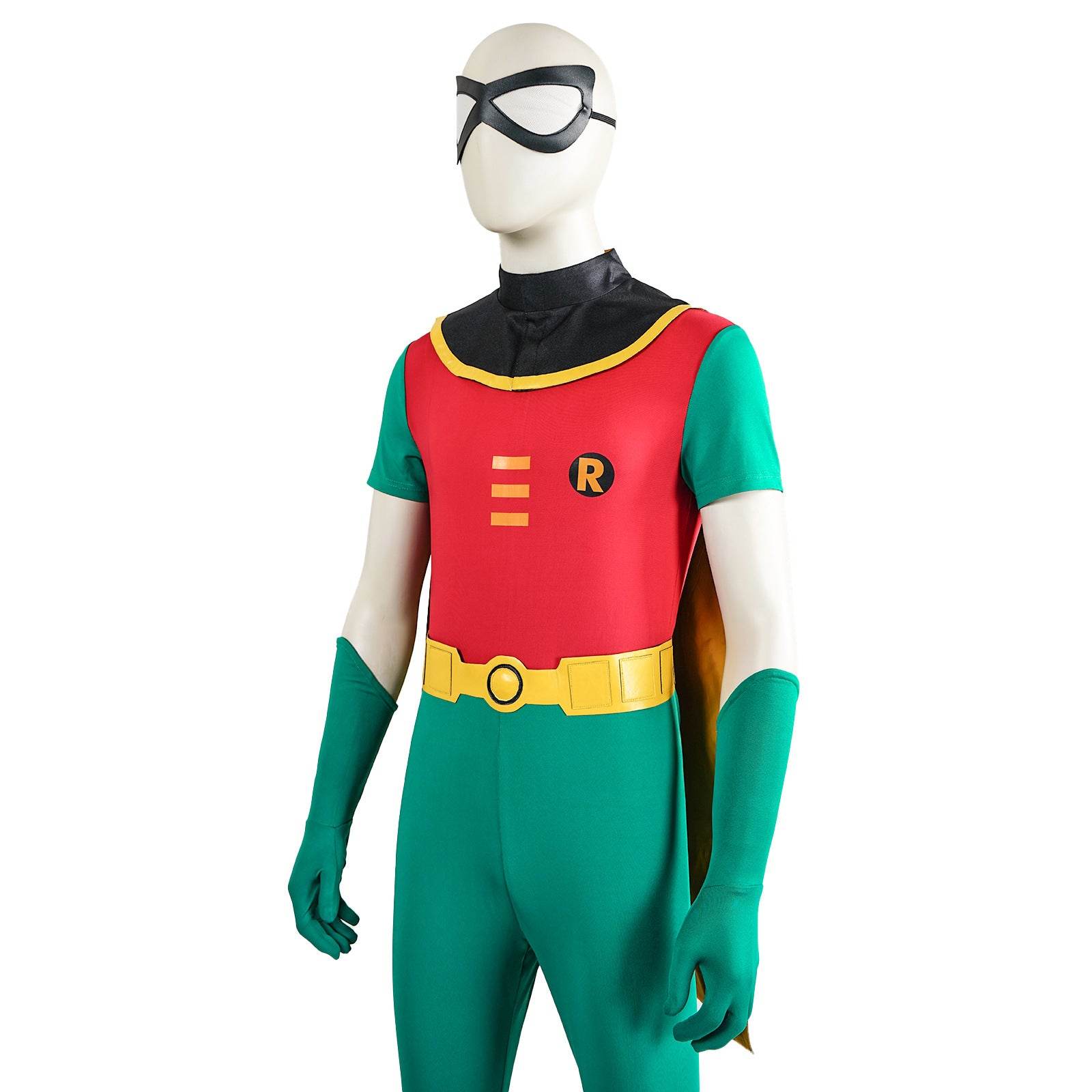 Teen Titans Robin Costume Super Hero Halloween For Adult Full Set With Cape - Ecosfun
