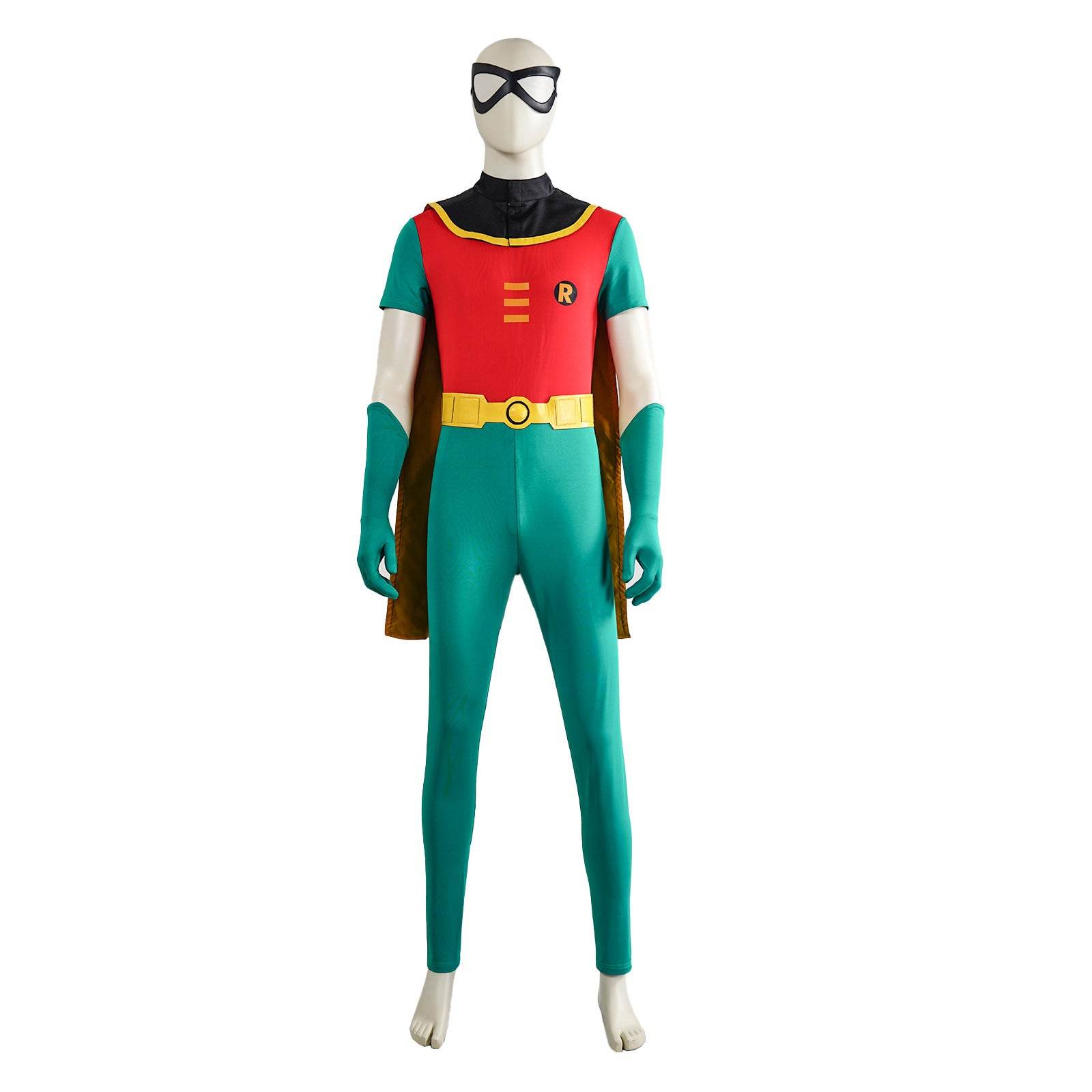 Teen Titans Robin Costume Super Hero Halloween For Adult Full Set With Cape - Ecosfun