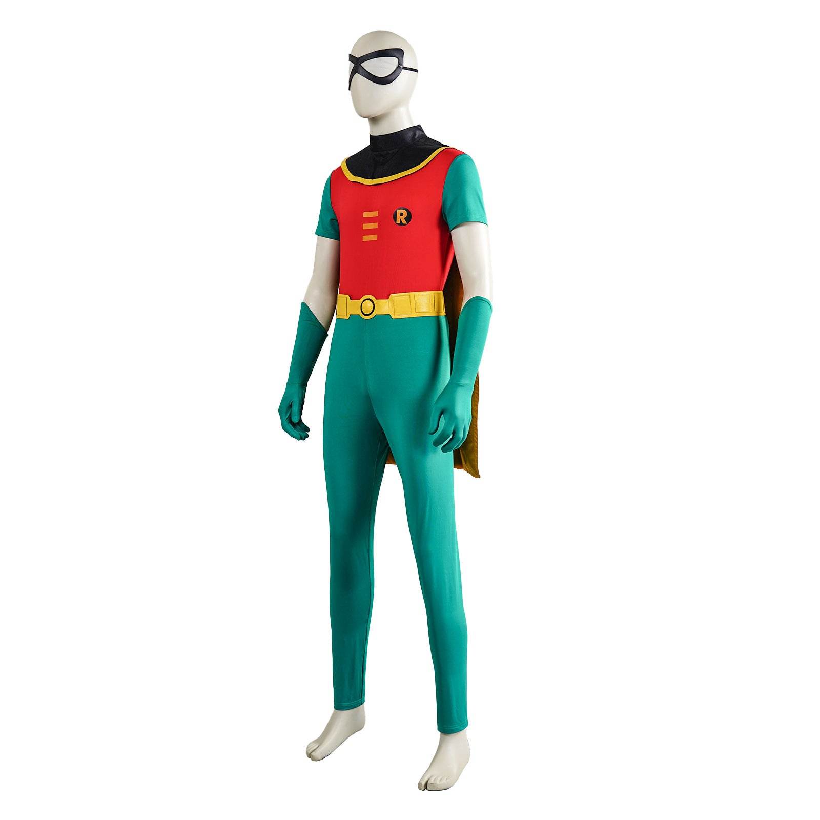 Teen Titans Robin Costume Super Hero Halloween For Adult Full Set With Cape - Ecosfun