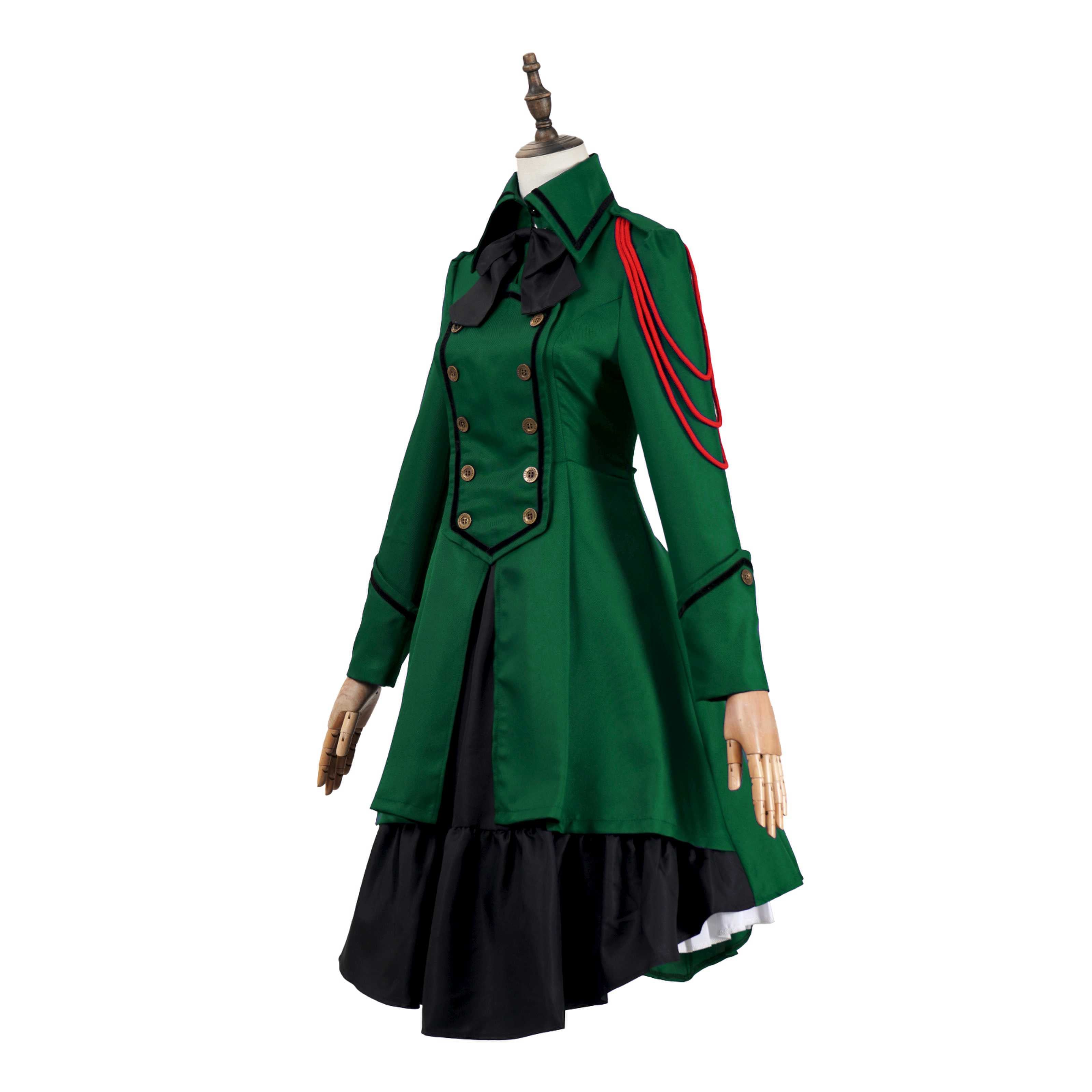 Vestido gótico medieval y renacentista cos Retro falda de cosplay punk con lazo y volantes
