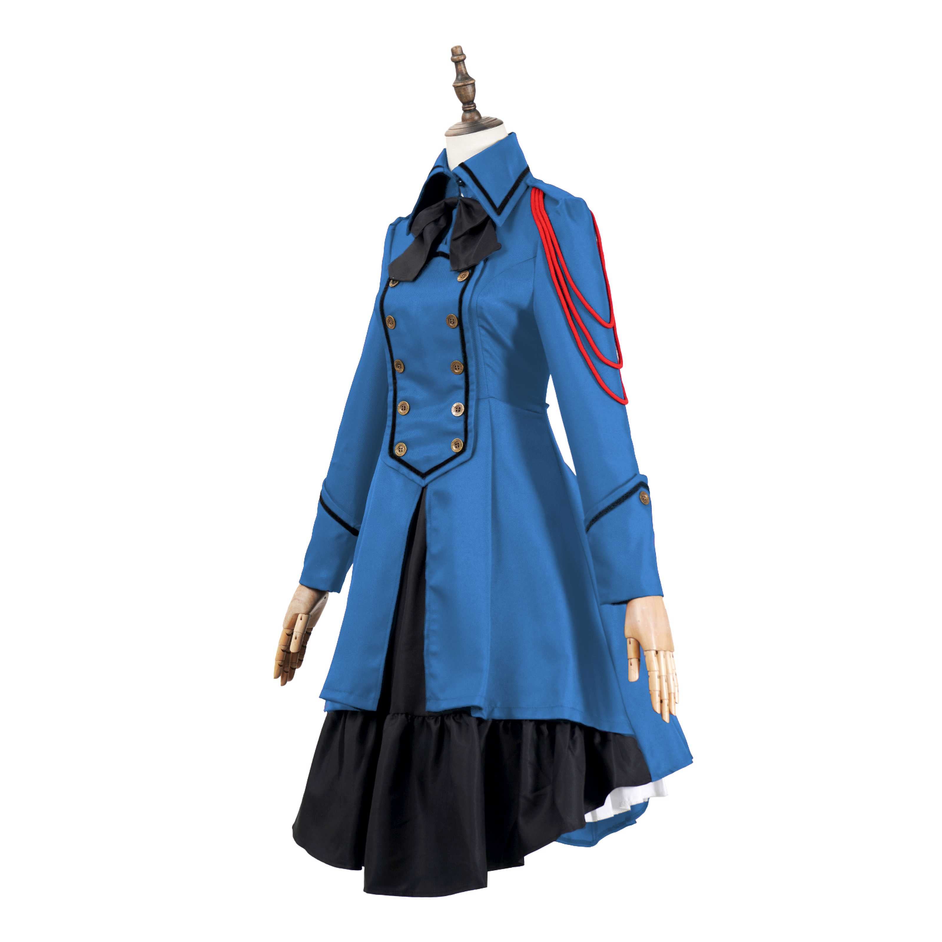 Vestido gótico medieval y renacentista cos Retro falda de cosplay punk con lazo y volantes