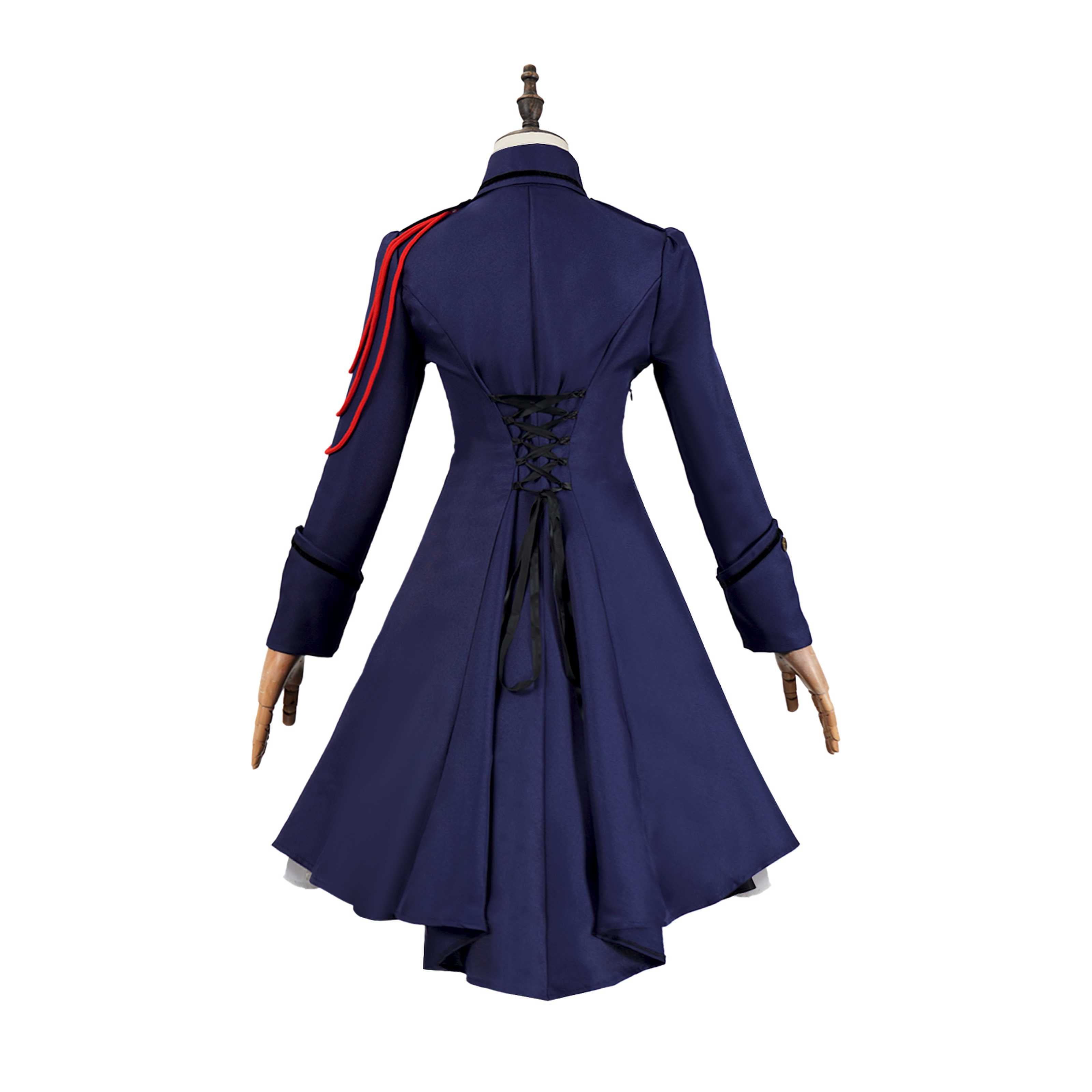 Vestido gótico medieval y renacentista cos Retro falda de cosplay punk con lazo y volantes