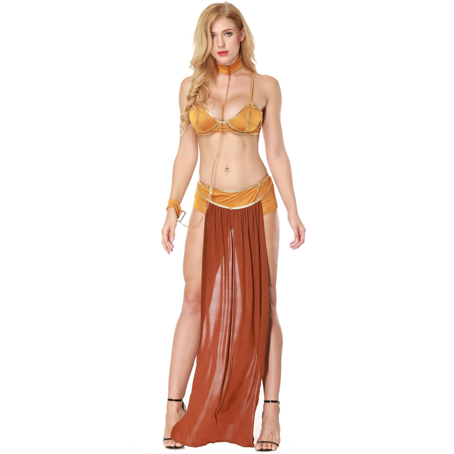 Disfraz de Princesa Leia Esclava Disfraz de Uniforme de Reina