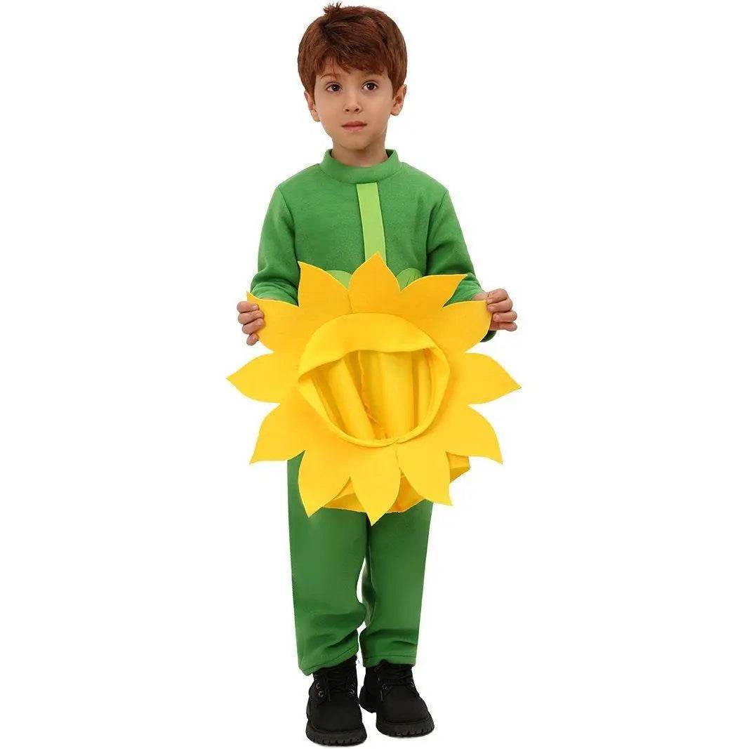 Children's Day Sun Flower Kids Jumpsuit Stage Party Cosplay Costumes - Ecosfun