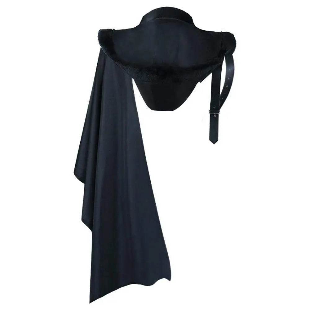 Death Cape Halloween Party Devil Cosplay Costume Vampire Cloak Midcentury Vintage Tippet for Men - Ecosfun