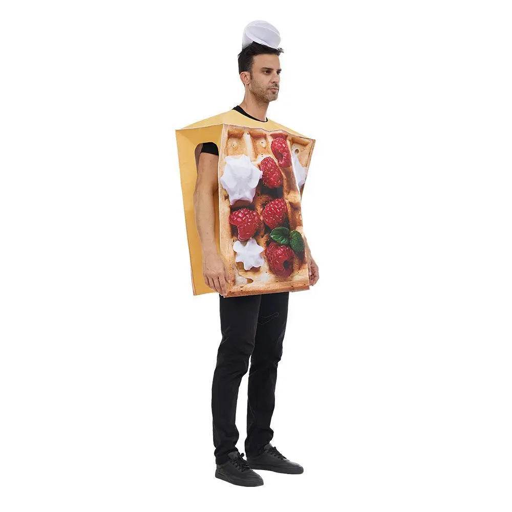 Funny Food Waffle Muffins Halloween Carnival Suit Cosplay Costume For Adults - Ecosfun