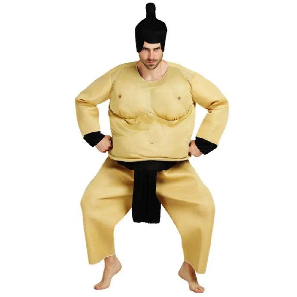Funny Sumo Costume Halloween Party Cosplay Fat Wrestler Suit - Ecosfun