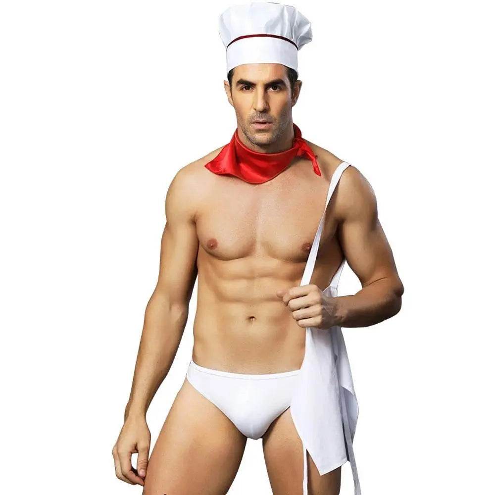 Stag Do Party Fancy Dress Costume Chef Servant For Men - Ecosfun