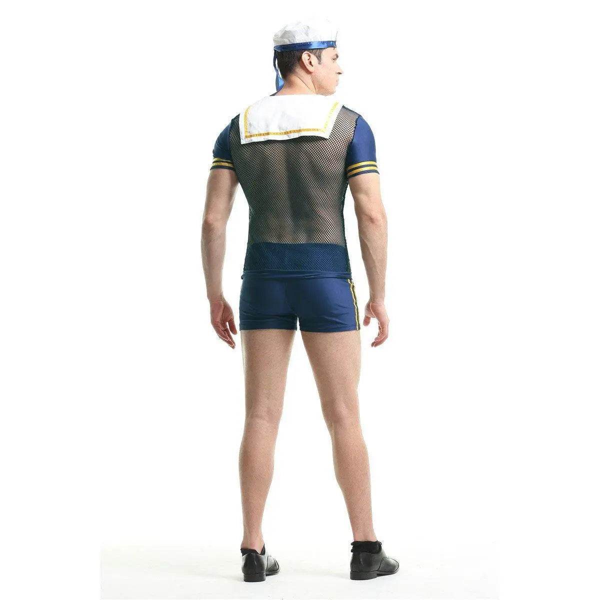Stag Do Party Fancy Dress Costume Navy Sailor For Men - Ecosfun