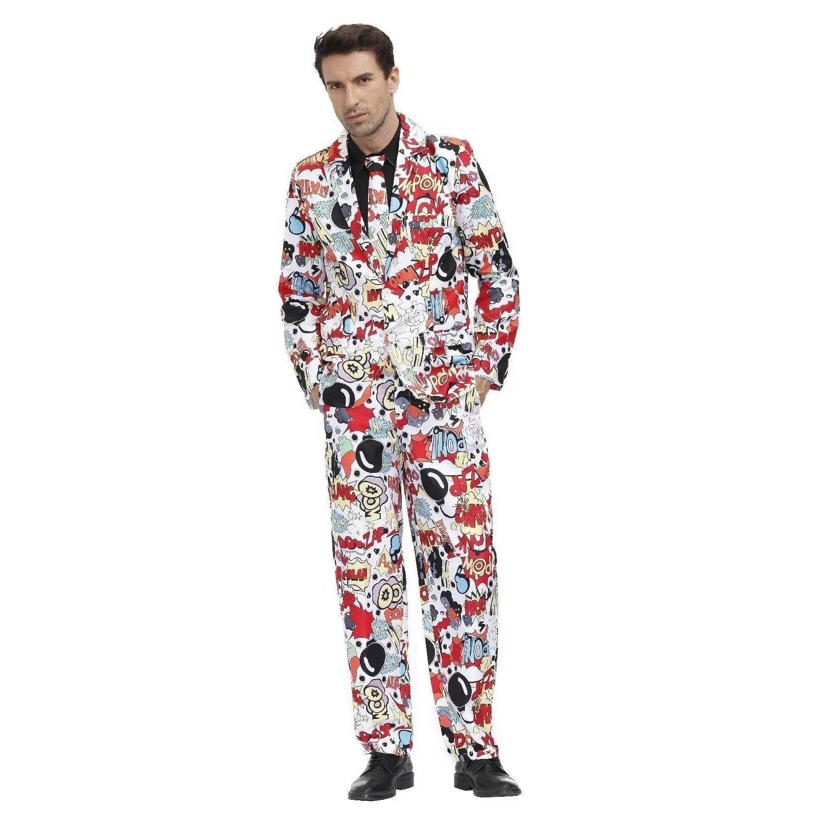 Stag Do Party Fancy Dress Host Printed Suit For Men - Ecosfun