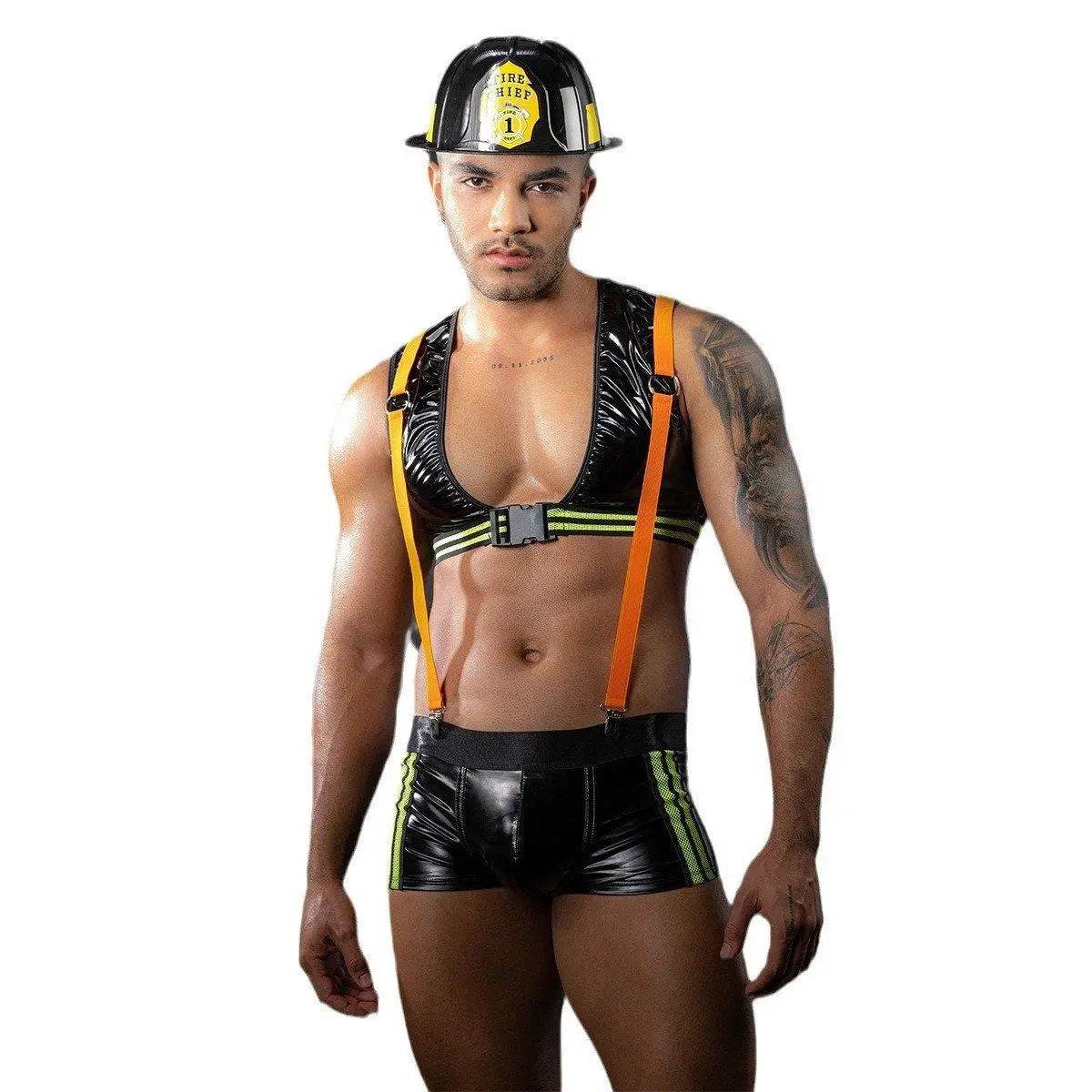 Stag Do Party Firemen Fancy Dress Costume Outfit Night Club Bar For Men - Ecosfun
