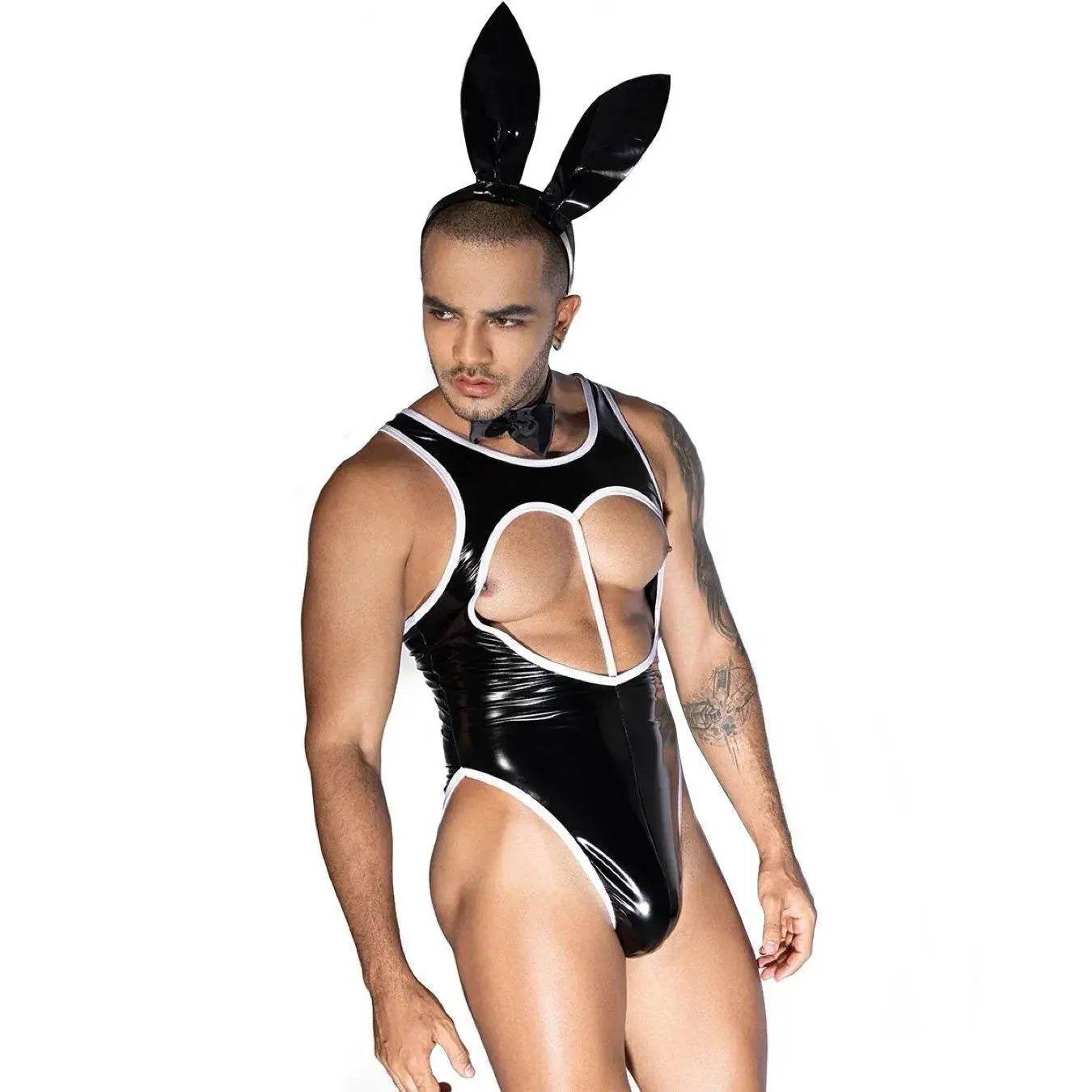 Stag do Rabbit Man Party Costume Night Club Uniform - Ecosfun
