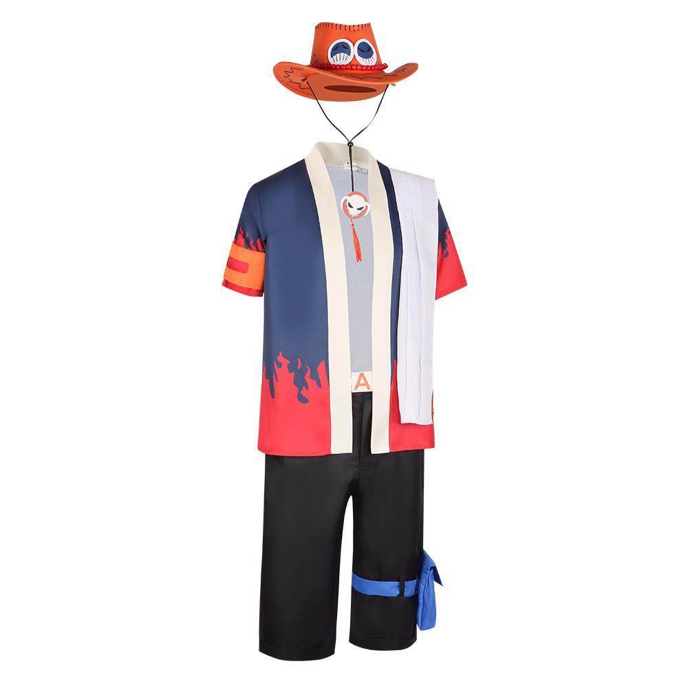 Animation costume Nautical King Fire Fist Ace full cosplay costume stage performance - Ecosfun
