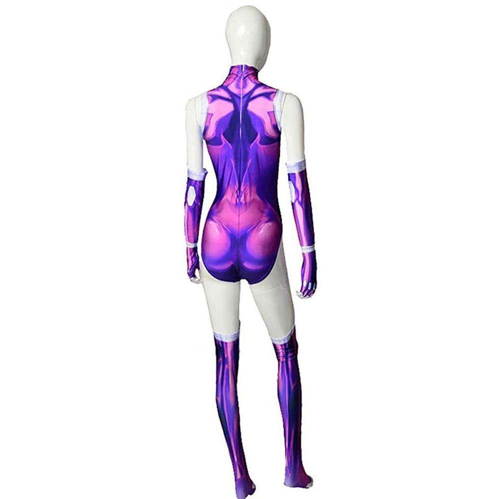 Starfire Jumpsuit Zentai Cosplay Costume Halloween Carnival Suit For Adults - Ecosfun
