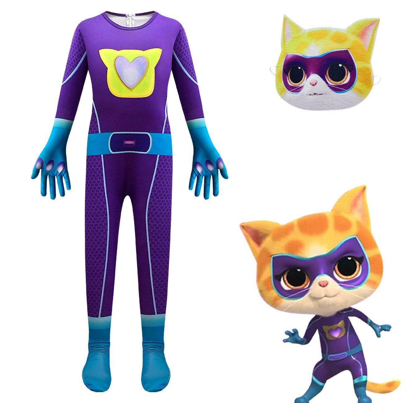 Super Cute Kitties Jumpsuits Cosplay costume With Mask For Kids - Ecosfun