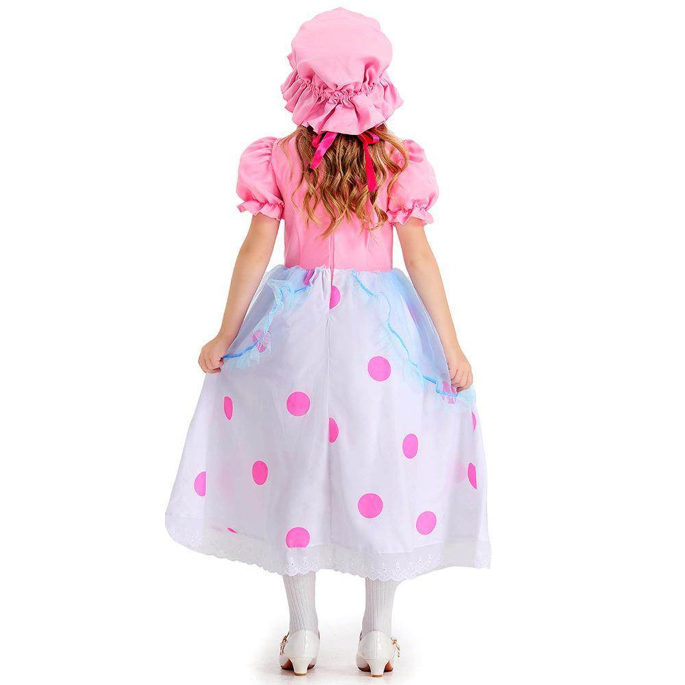 Toy Story 4 Little Bo Peep Costume Cosplay Dress Halloween For Kids - Ecosfun