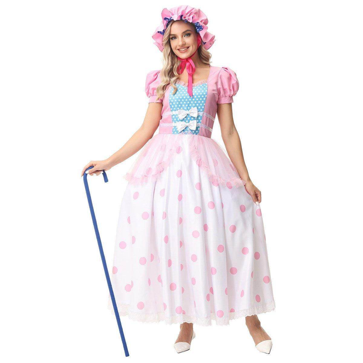 Toy Story 4 Little Bo Peep Cosplay Dress Halloween Costumes For Adult - Ecosfun