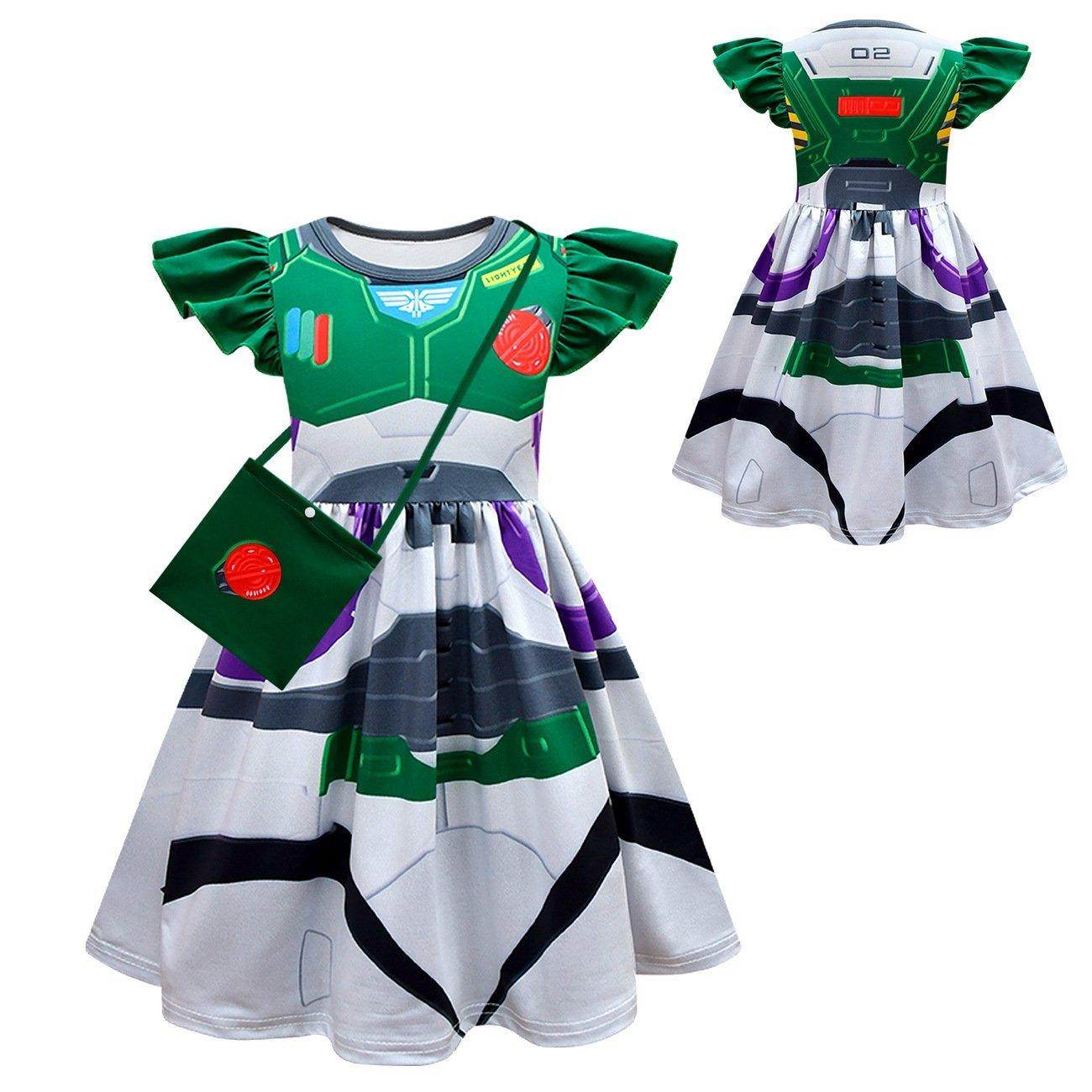Toy Story 4 Miss Buzz Lightyear Costume Dress For Kids Girls - Ecosfun