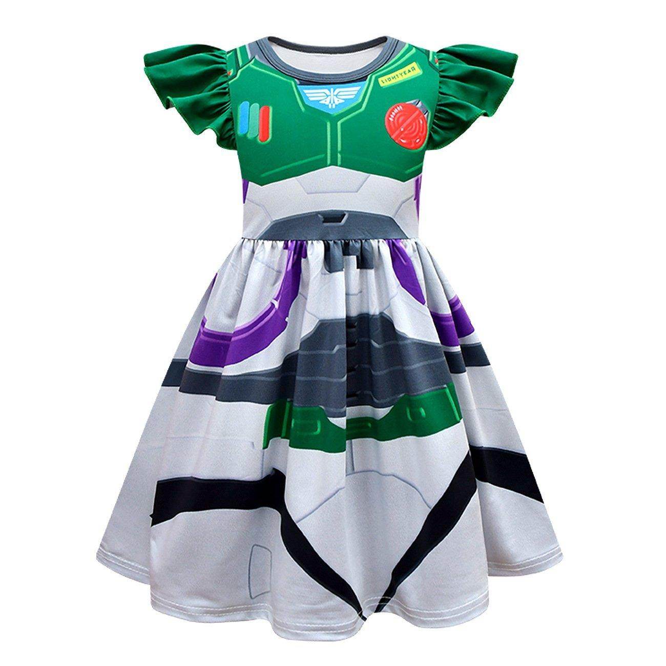 Toy Story 4 Miss Buzz Lightyear Costume Dress For Kids Girls - Ecosfun