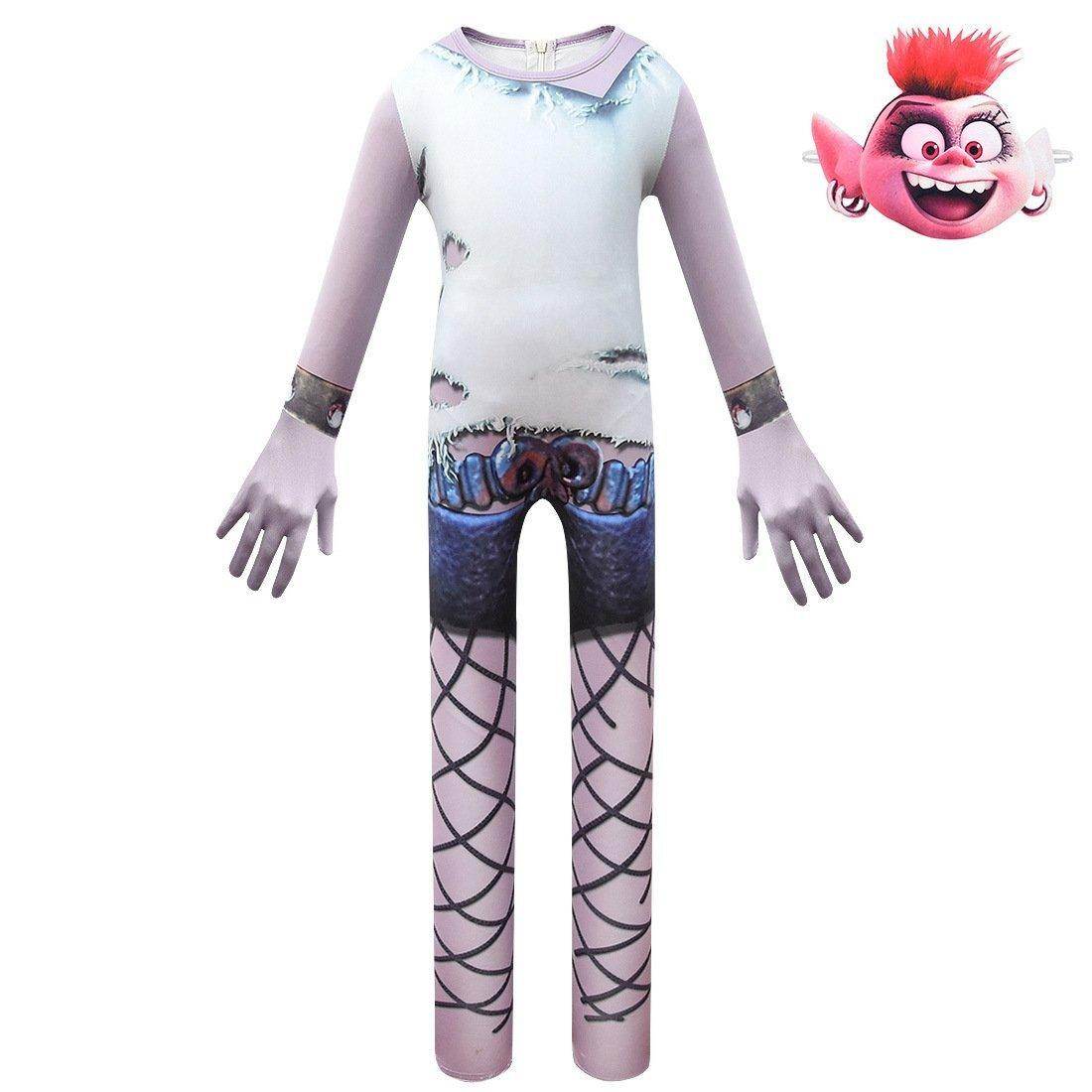 Trolls 2 World Tour Hard Rock Queen Barb Costume For Girl - Ecosfun