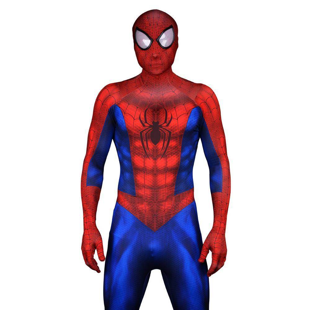 Ultimate Spider-Man Peter Parker Muscle Cosplay Costume Zentai bodysuit Adults Kids - Ecosfun