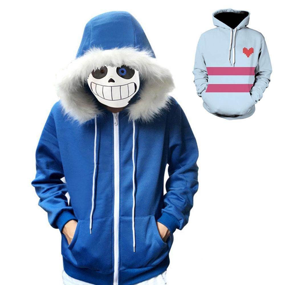 Undertale Sans Hoodie Costume Cosplay Sweatshirt for Halloween - Ecosfun