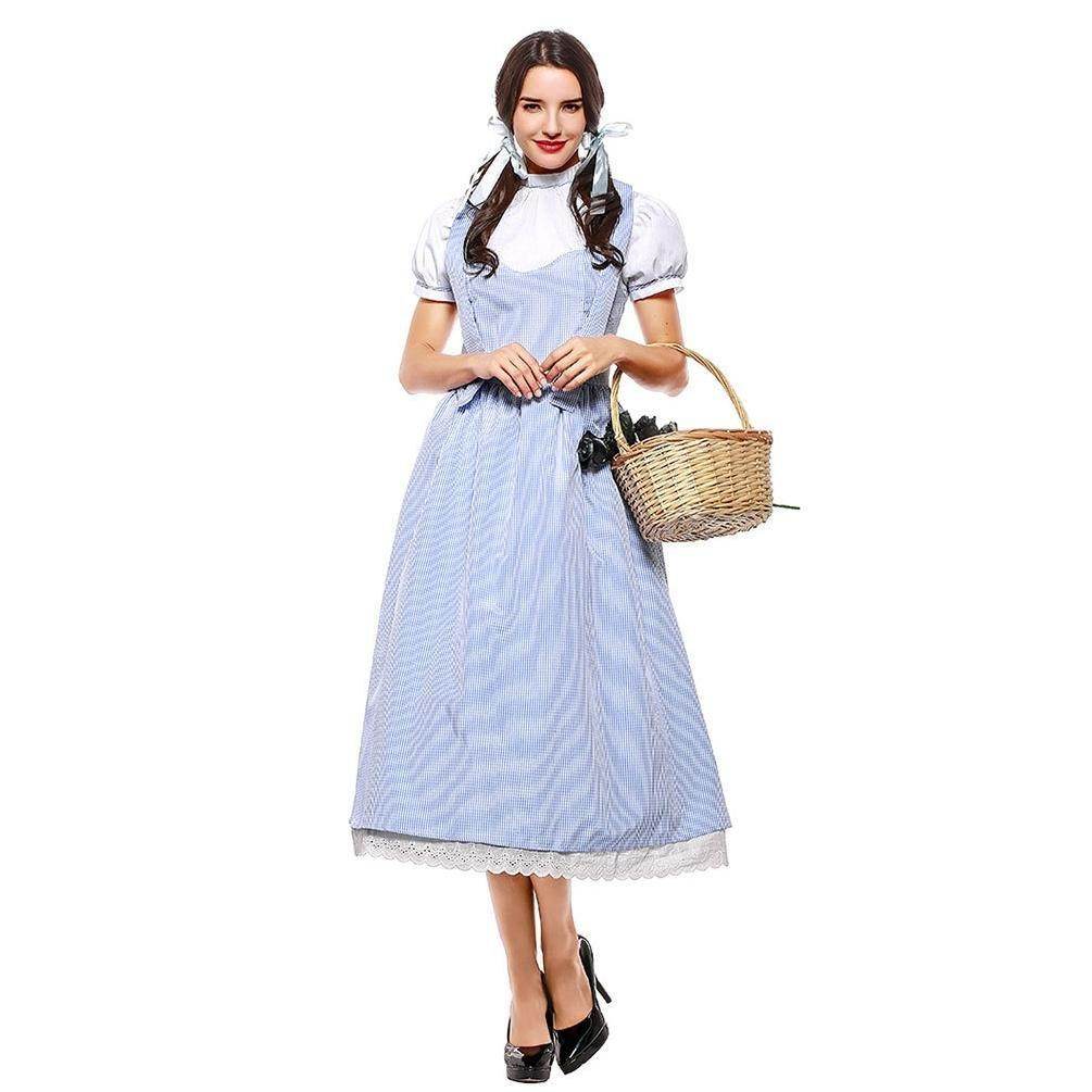 Wizard of Oz Dorothy Costume Dress Maid Alice for Women XXL Size - Ecosfun