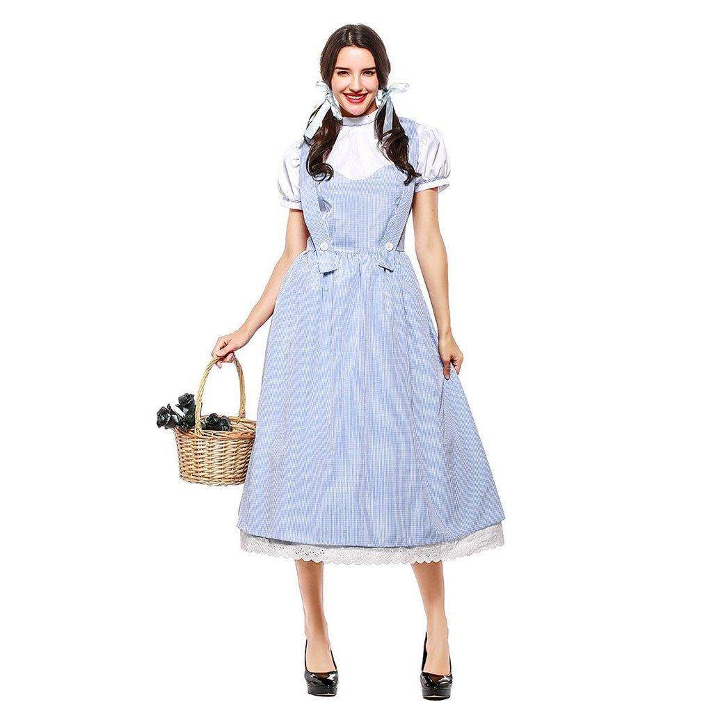 Wizard of Oz Dorothy Costume Dress Maid Alice for Women XXL Size - Ecosfun