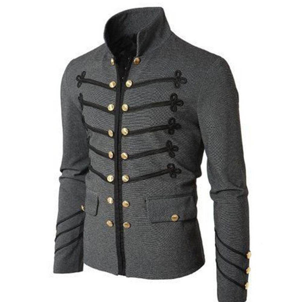 Chaqueta de botones bordada vintage medieval para hombre Conjuntos Carnaval