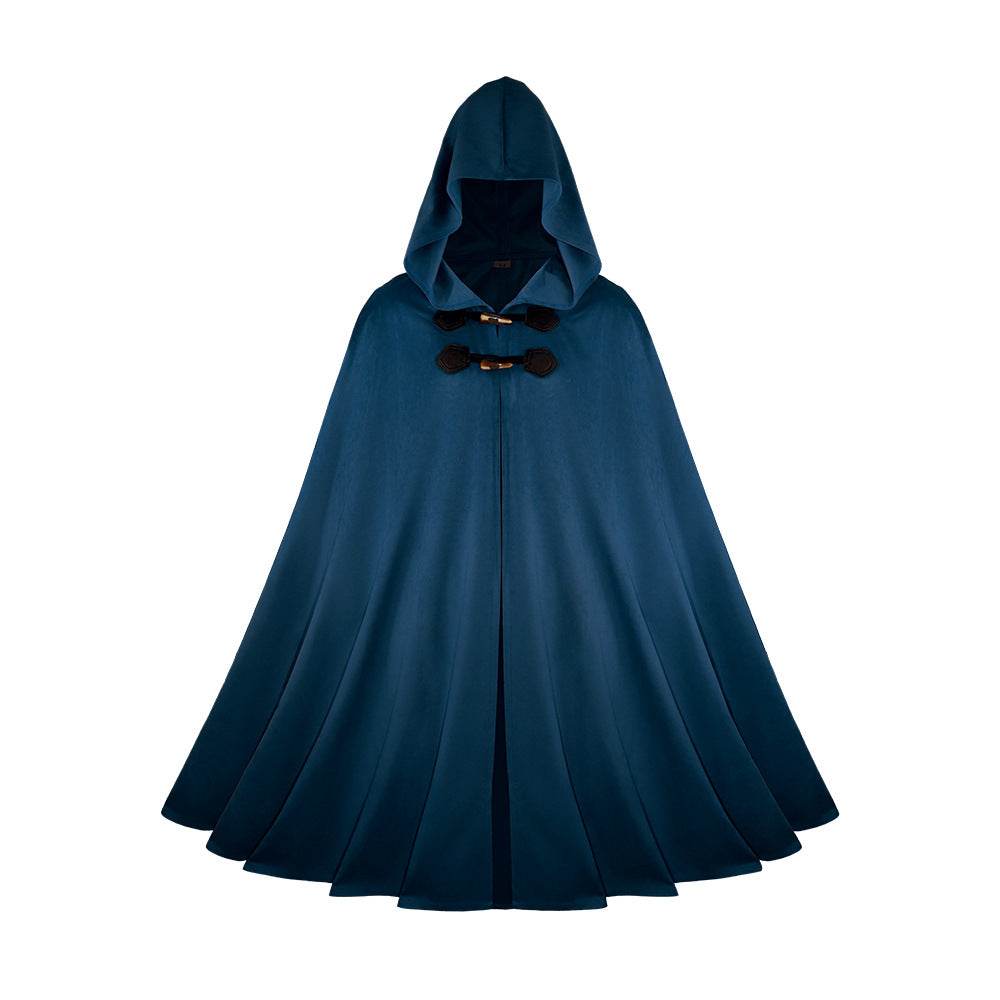 Medieval Suede Cape Halloween Retro Cloak Battle Warrior Role Play Cosplay Costume - Ecosfun