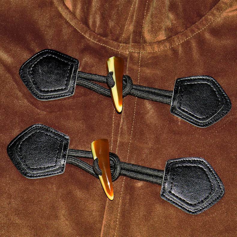 Medieval Suede Cape Halloween Retro Cloak Battle Warrior Role Play Cosplay Costume - Ecosfun