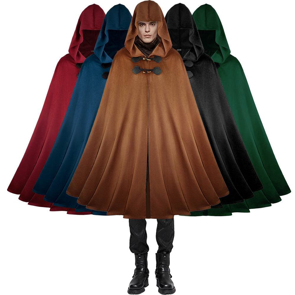 Capa de ante medieval Halloween capa retro guerrero de batalla disfraz de rol cosplay