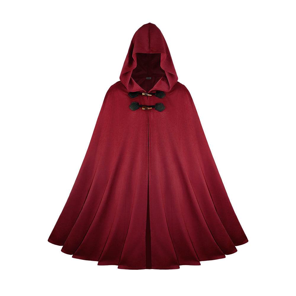 Medieval Suede Cape Halloween Retro Cloak Battle Warrior Role Play Cosplay Costume - Ecosfun