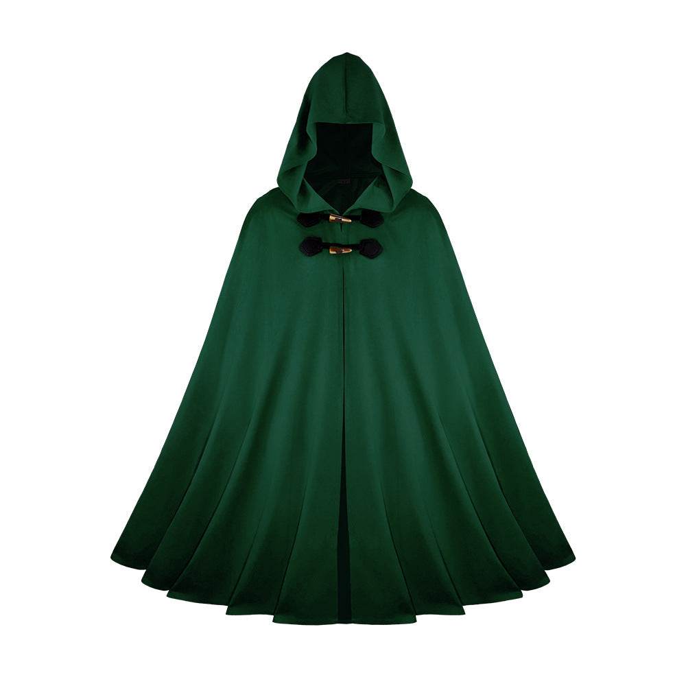 Medieval Suede Cape Halloween Retro Cloak Battle Warrior Role Play Cosplay Costume - Ecosfun