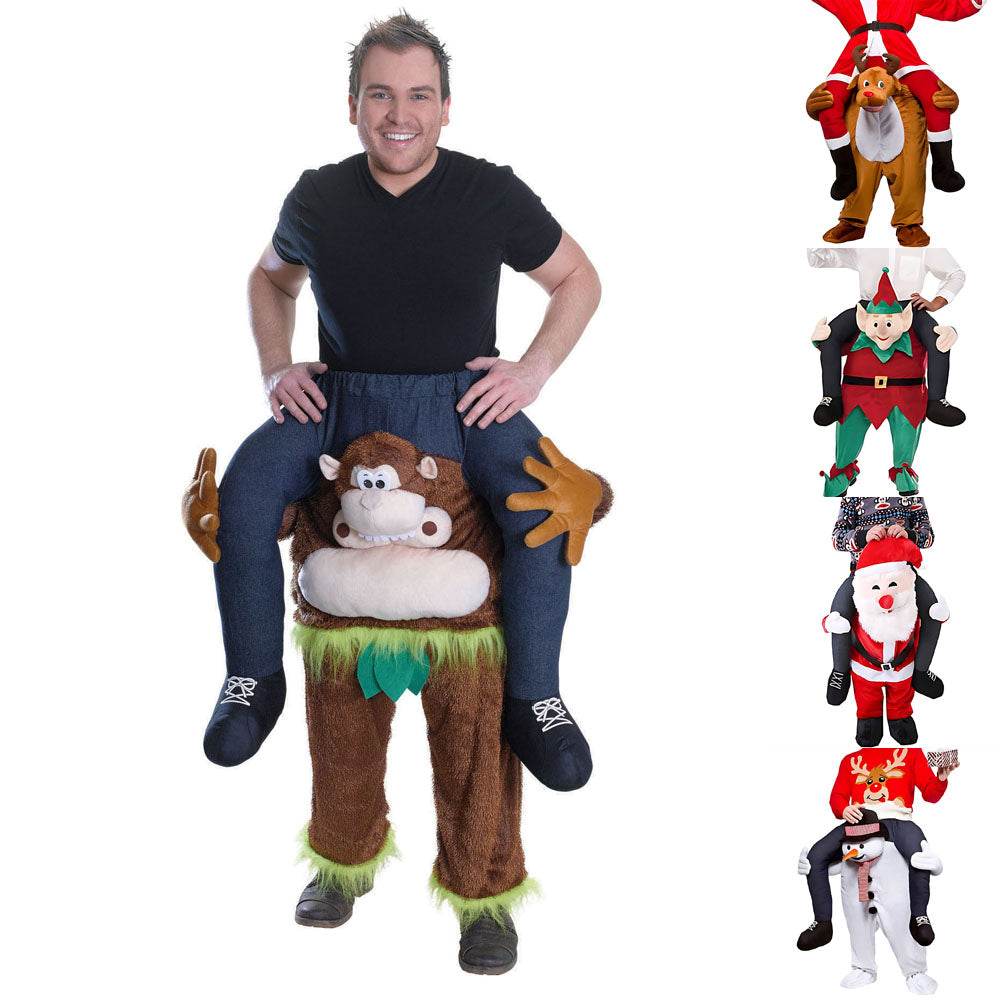 Snowman Elk Elf Grass Skirt Orangutan Funny Puppet Costumes - Ecosfun
