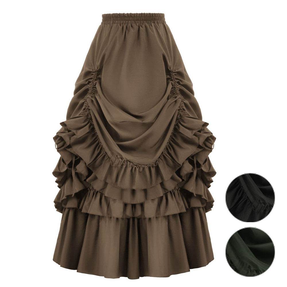 Falda de baile de cintura para mujer estilo retro medieval