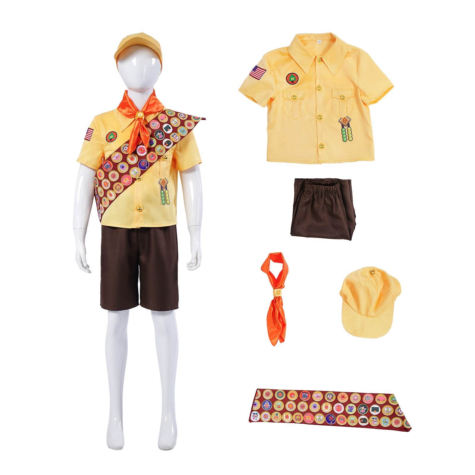 Up little boy Russell costume Anime Movie cosplay - Ecosfun