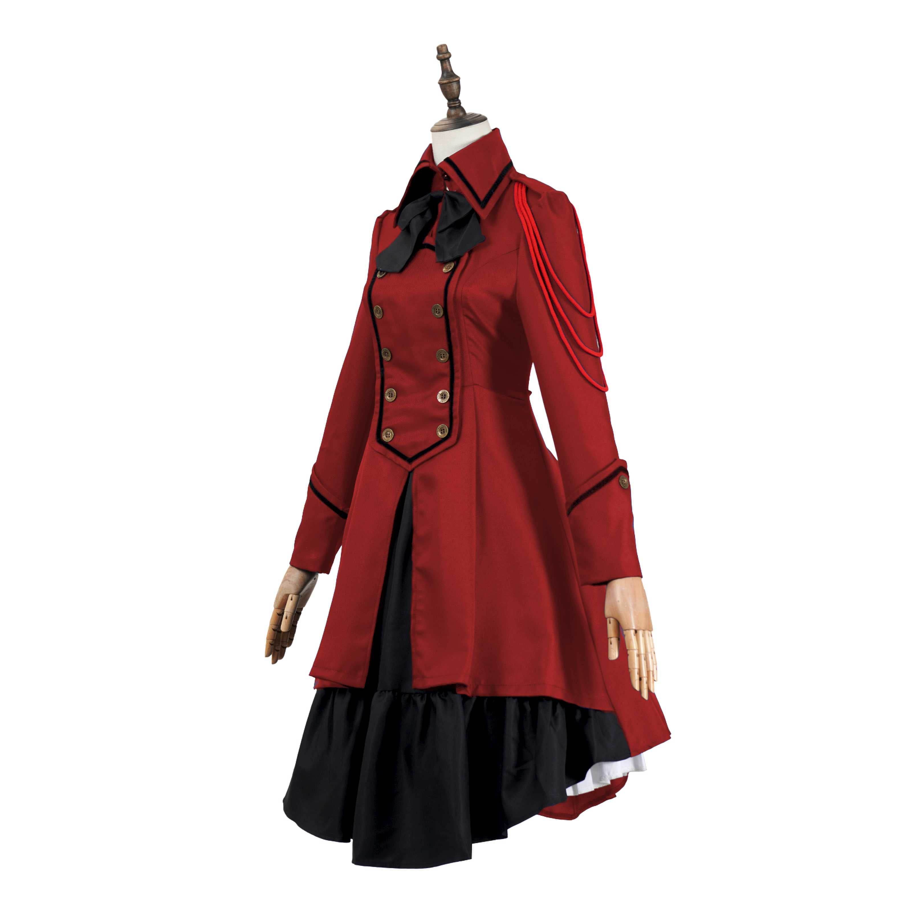 Vestido gótico medieval y renacentista cos Retro falda de cosplay punk con lazo y volantes