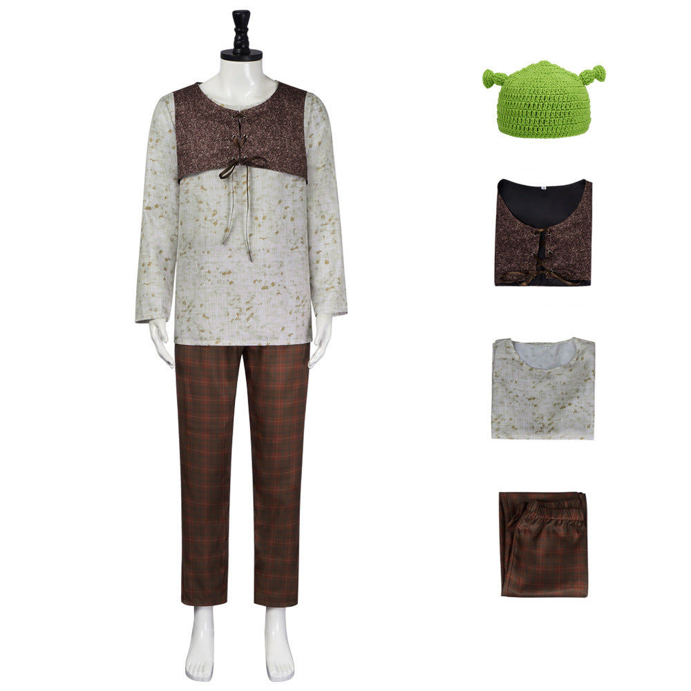 Disfraz de anime de Halloween de Shrek con verde