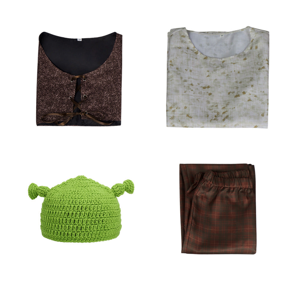 Disfraz de anime de Halloween de Shrek con verde