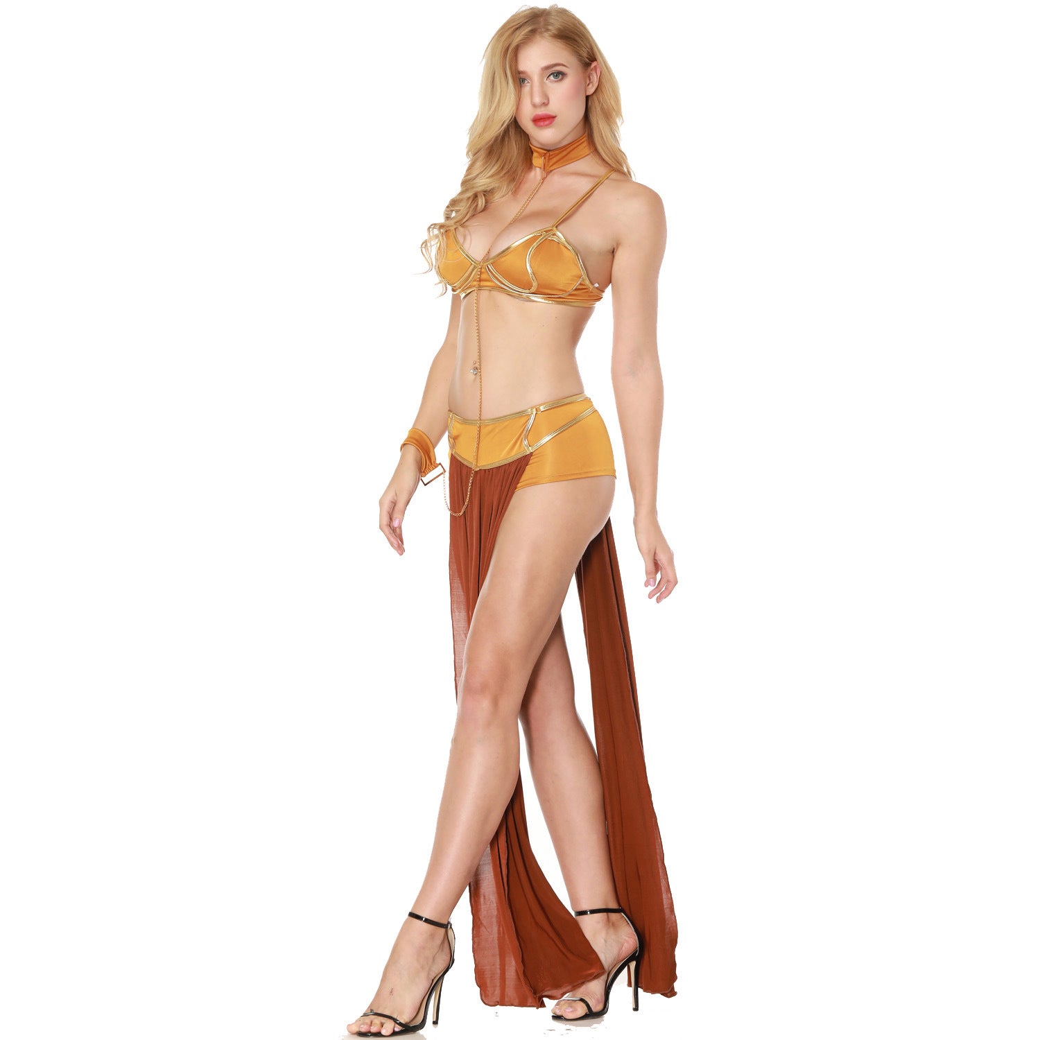 Disfraz de Princesa Leia Esclava Disfraz de Uniforme de Reina