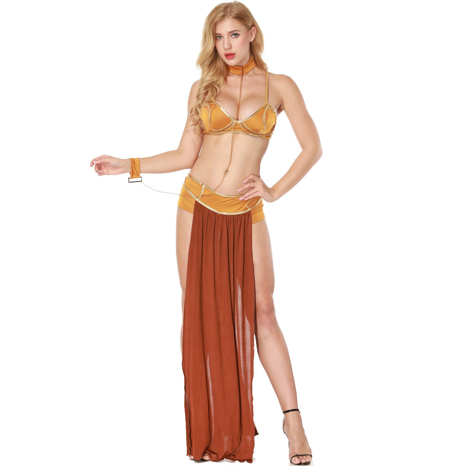 Disfraz de Princesa Leia Esclava Disfraz de Uniforme de Reina