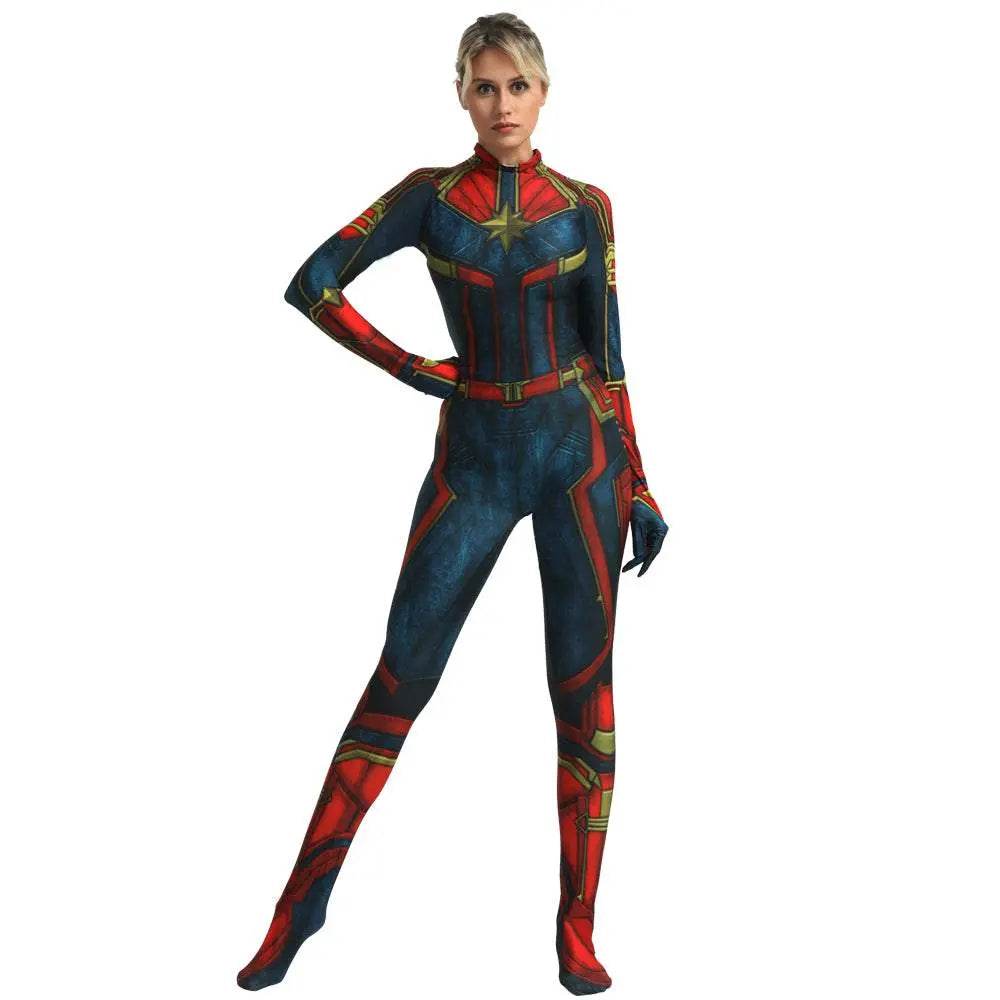 Captain Zentai Bodysuit Halloween Cosplay Costume - Ecosfun