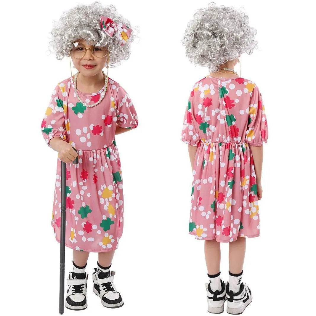 Grandma Cosplay Costume Halloween Children's Day Party Stage Performance Outfit - Ecosfun